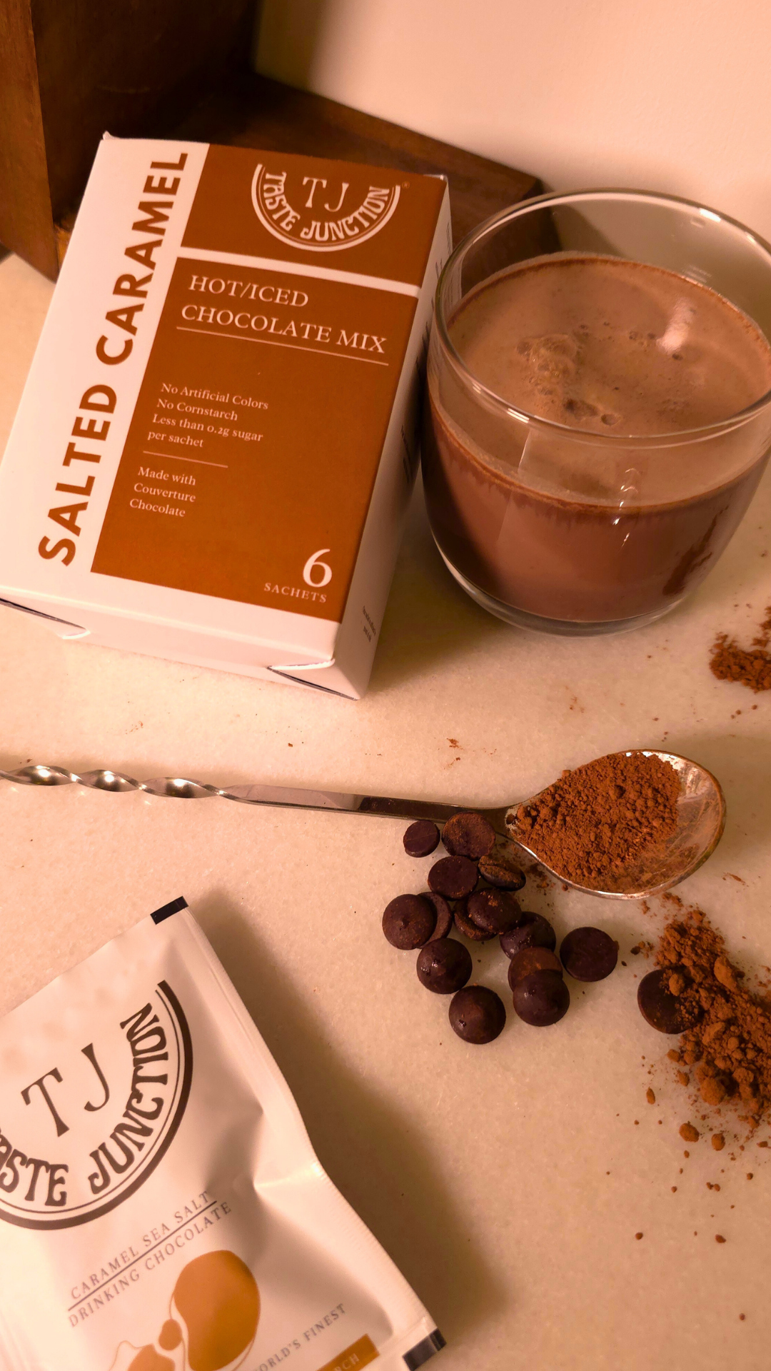 Salted Caramel Hot and Iced Chocolate
