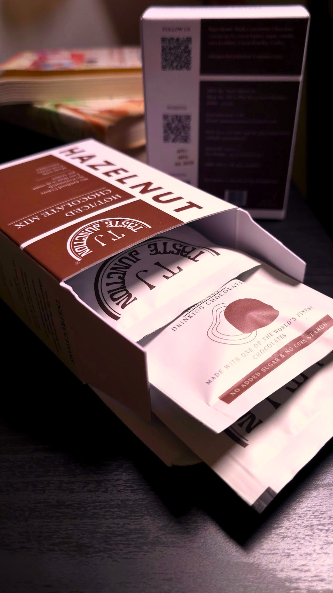 Pack of Taste Junction Hazelnit Drinking Chocolate Mix with 6 sachets