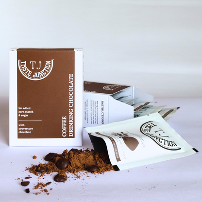 TASTE JUNCTION COFFEE HOT/ICED CHOCOLATE MIX | 6 SACHETS | NO ADDED SUGAR | CORNSTARCH FREE