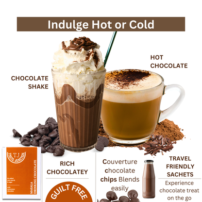 TASTE JUNCTION MASALA HOT/ICED CHOCOLATE MIX | 6 SACHETS | NO ADDED SUGAR | CORNSTARCH FREE