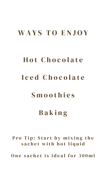 70% DARK HOT AND ICED CHOCOLATE